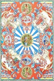 Resim rugs modern Summer Koleksiyonu Turuncu Mavi Temalı Floral ve Şövalye Figürü Desenli Modern Dekoratif Halı 3876, 75 x 240 