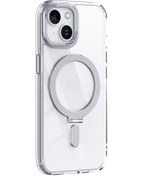 Resim Iphone Uyumlu 15manyetik Telefon Kılıfı, Halka Kickstand Tpu+akrilik Mat Parmak İzi Önleyici Kapak 