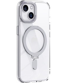 Resim Iphone Uyumlu 15manyetik Telefon Kılıfı, Halka Kickstand Tpu+akrilik Mat Parmak İzi Önleyici Kapak 