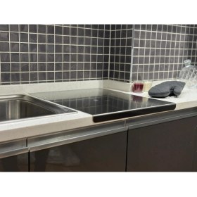 Resim Erya Home Paslanmaz Çelik Tek Tarafı Bükümlü Antibakteriyel Kesme Tezgahı(Tahtası)Tezgah Üstü L Model 