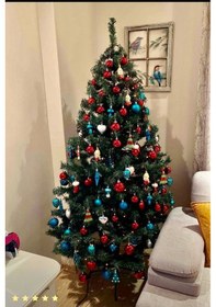 Resim Yılbaşı Çam Ağacı 180 Cm 580 Dal Demir Ayaklı 