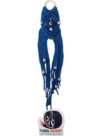 Resim Oto Mavi Egzoz Püskülü & Nazarlıklı Mavi Makrome Egsoz Püskülü 