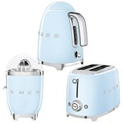 Resim Smeg Pastel Mavi Kettle 1x2 Ekmek Kızartma Makinesi ve Narenciye Sıkacağı Seti 