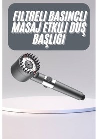 Resim Yüksek Performanslı Masaj Etkili Su Tasarruflu Duş Başlığı Krom Kaplama Uzun Ömürlü Siyah 