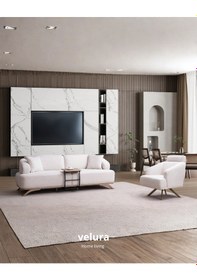 Resim Efar 3+1 Koltuk Takımı & Oturma Grubu Krem 