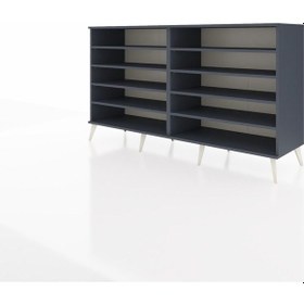 Resim Hyperion Konsol 8 Raflı 176x44x99 Antrasit-antrasit Antrasit-antrasit 