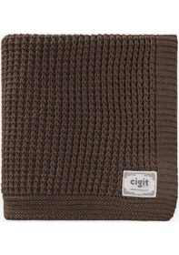 Resim Cigit Selanik Triko Battaniye 80x100 +/-5 CM Kahverengi 