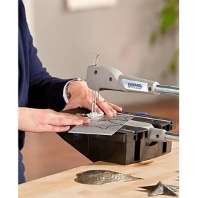 Resim Lidyahan Store MS20 Moto-Saw Tezgahüstü Kıl Testere (Dekupaj Testeresi), 1 Bağlantı Parçası + 5 Aksesuar, Alaşım Çelik Bıçak 