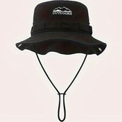 Resim 1 Stil İlkbahar/Yaz Retro Güneş Şapkası, Siperli Unisex Casual Kova Şapka - Siyah, Gri ve Haki/Yeşil (4 Renk Seçeneği) 