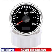 Resim 52mm Su Geçirmez Takometre 3k-8k Rpm Kırmızı Işık Evrensel Uyumlu Benzin/dizel Araç Göstergesi 3000 Rpm Bs. 