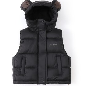 Resim 2025 Yeni Sezon Çocuklar İçin Kapüşonlu Yelek - Fermuarlı ve Cepli, Kolsuz Ayı Kulaklı Tasarım, Yumuşak Polar Astarlı Sıcaklık, Kısa Boy, Normal Kesim, Çok Renkli 