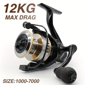 Resim 1 adet Rooblinos HE Serisi Döner Olta Makinesi - 12KG Maksimum Sürükleme, Siyah ve Altın, Dayanıklı Plastik Yapı, Ambidextrous Kolu, Tatlısu ve Tuzlu Su Balıkçılığı için İdeal, Balıkçılık Makinesi Yapısı|Dayanıklı Tasarım|Dayanıklı Yapı, Balıkçılık Makinesi Ree 