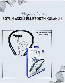 Resim Polygold Pg-100 Boyun Askılı Kablosuz Kulaklık 200 Saat Bekleme Süresi, Stereo Ses, Mikrofonlu 
