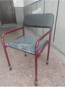 Resim MEDİKALCİM Tuvalet Sandalyesi Katlanır Derili 