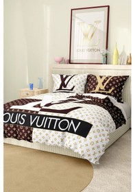 Resim Marka Nevresim Takımı Çift Kişilik Pamuklu Saten Kumaş 6 Parça 3d Dijital Baskı Duvet Cover Set Model No:69 Renkli 