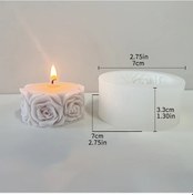 Resim Fochsia Beyaz 3d Gül Mum Silikon Kalıbı, Kokulu Alçı Sabun Yapım Seti Fildişi 