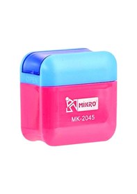 Resim Mikro Çift Bıçaklı Hazneli Kalemtıraş Canlı Renkler Mk-2045 