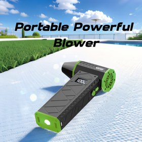 Resim Taşınabilir Güçlü Üfleyici 7800000RPH Süper Turbo Fan, Jet Üfleyici, USB Şarj Edilebilir, Kablosuz ve Mini Tasarım. Kar, Hava ve Yaprak Üfleme, Toz Alma Ev, Araba, Klavye, Açık Hava Kampı, Yaz Soğutma Fanı için Uygun 