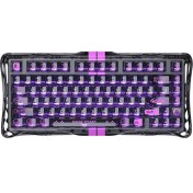 Resim Gravastar Mercury V75 Lite He Hall Effect Manyetik Switch Gaming Klavye, Hot-Swappable, Rapid Trigger, 8000Hz, 0.25MS Ultra Düşük Gecikme, Kablolu, Rgb Işıklı, Ingilizce Q, Transparent Black 