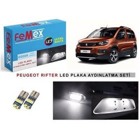 Resim Peugeot Rifter Led Plaka Aydınlatma Ampul Seti Femex Parlak Beyaz 