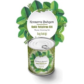 Resim Yazline Global® Konserve Bahçem Evde Konservede Kekik Dağ Kekiği Yetiştirme Kiti 