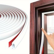 Resim 1 adet Siyah/Beyaz/Kahverengi Kapı Hava Sızdırmazlığı - Kendinden yapışkanlı kauçuk, yangına dayanıklı, çok fonksiyonlu, enerji tasarrufu, ses yalıtımı, ev/iş kapıları ve pencereleri için, iç mekan konforu ve sessiz ortam 