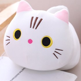 Resim Cute Fat Cat Plush Doll Soft Cute Cat Rag Doll Doll - White / 25cm 