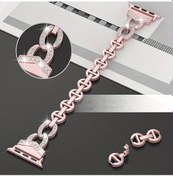 Resim Sunshine022 Pembe 42 44 45 49mm İwatch Metal Kordon Bileklik Kadın Ultra 2 Seri 9 