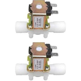 Resim Ulzyvf 2x 12v 1/2 C Plastik Solenoid Valf, Normal Kapalı Manyetik Su Hava Valf 