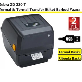 Resim Zebra ZD 220 T Termal Etiket Barkod Yazıcı 