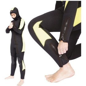 Resim Free-Sub 5Mm Ege Siyah Kadın Scuba Tüplü Dalış Elbisesi Wetsuit (489036522) Siyah 