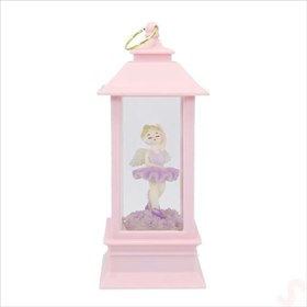 Resim SüSLe Bebek ve Parti Uçuşan Simli,12,5cm x 5cm Led Işıklı Balerin Fener Küre - D 