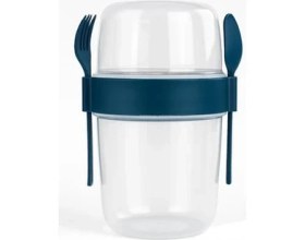 Resim Storemax Müsli ve Granola Kapsülü, 1100 ml Sızdırmaz Yoğurt Kabı, And Go Kaşıklı Granola Kabı, Pratik ve Taşınabilir Tasarım (Lacivert) 