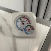 Resim 2'si 1 Arada Çift Fonksiyonlu Termometre ve Higrometre - Kırmızı İğne ile Dijital Ekran, Duvara Monte Edilebilir İç Mekan Sıcaklık ve Nem Monitörü, Pil Gerektirmez, Ev, Ofis, Mutfak, Banyo için Plastik Yapı, Ev Kullanımı için Termometre, Mutfak Sıcaklık Kontrolü, Şık Tasarım, Dayanıklı Plastik 