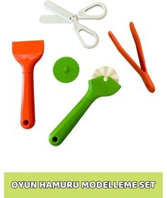 Resim Oyun Hamuru Premium Modelleme Seti Roller, Makas, Spatula, Cımbı 