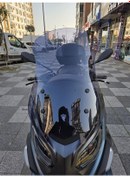 Resim Motocam Piaggio Mp3 530 Siperlik Ön Cam 2023-2025 Model 72cm Füme Renkli 4mm Uzun Cam 