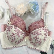 Resim 2'li Zarif Çiçek Desenli Dantel Sütyen Seti - 3D İşlemeli, Telli, Çıkarılamayan Pedli, Açık Mavi & Beyaz Tasarımlı, Kadınlar İçin Mükemmel, Günlük Giyim, Rahatlık İçin İdeal|Çiçek İşlemesi|Telli Destek, Kadınlar İçin Büyük Beden Sütyen 