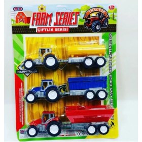 Resim Nizam Dzc Kuzenler Avm 3 Lü Traktör Set Çocuk Oyuncak Tanker Taşıyıcı Arabalar 