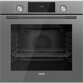 Resim Uğur UAF 6011D GCPET A Enerji Sınıfı 10 Programlı Fry Art Ankastre Fırın Gri 