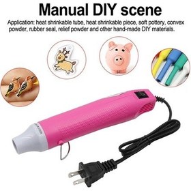 Resim Createtech Elektrikli Sıcak Hava Tabancası - Hızlı Isı 300 W Mini El Isı Tabancası 