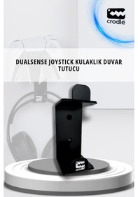 Resim Duvara Monte Edilebilen Siyah Gaming Ps4 Ps5 Xbox Joystick Controller Tutucu Ve Kulaklık Standı 