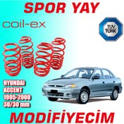 Resim Coil-Ex Accent 1995-2000 30-30Mm Alçaltma Spor Yay Helezo 