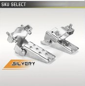 Resim Dashanshop Silvery Motorcycle Bisiklet Ayaklık Katlanır Kelepçe Montaj Siyah Metal Pedal 
