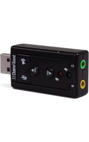 Resim Aogo USB Ses Kartı Virtual Sound Tak Kullan Kulaklık Mikrofon Çıkışı 7.1 Channel Harici Ses Kartı 