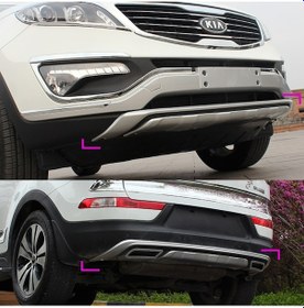 Resim Kia Sportage Ön Arka Difüzör Koruma Tampon Oem 2011 2015 Bodykit 