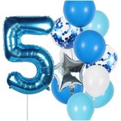 Resim Mavi Erkek Kız İlk Doğum Günü Balonları 12 Adet Pembe Mavi Numarası Doğum Günü Dekorasyonu 1, 2, 3, 4, 5, 6, 7, 8, 9 Yıl 5 Set 