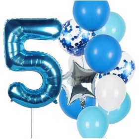 Resim Mavi Erkek Kız İlk Doğum Günü Balonları 12 Adet Pembe Mavi Numarası Doğum Günü Dekorasyonu 1, 2, 3, 4, 5, 6, 7, 8, 9 Yıl 5 Set 