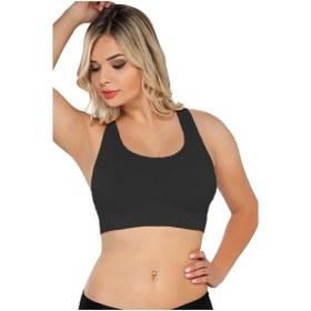Resim Siyah Mı Emay 4027 Seamless Tül Pedli Toparlayıcı Büstiyer Siyah 