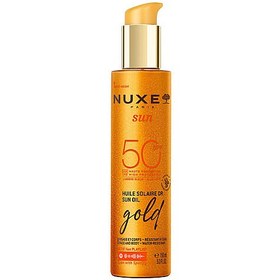 Resim Nuxe Sun Altın Işıltılı Bronzlaştırıcı Güneş Koruyucu Yağ SPF50 150 ml 