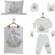 Resim Pia Baby Gl 2203 Isme Özel Yastık Battaniye Zıbın Set 